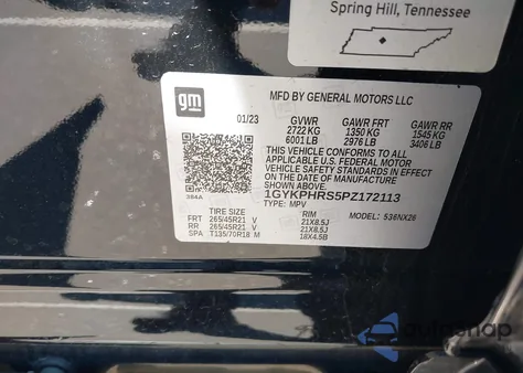 2023 Cadillac Xt6 Awd Sport из США, поврежденный, VIN 1GYKPHRS5PZ172113